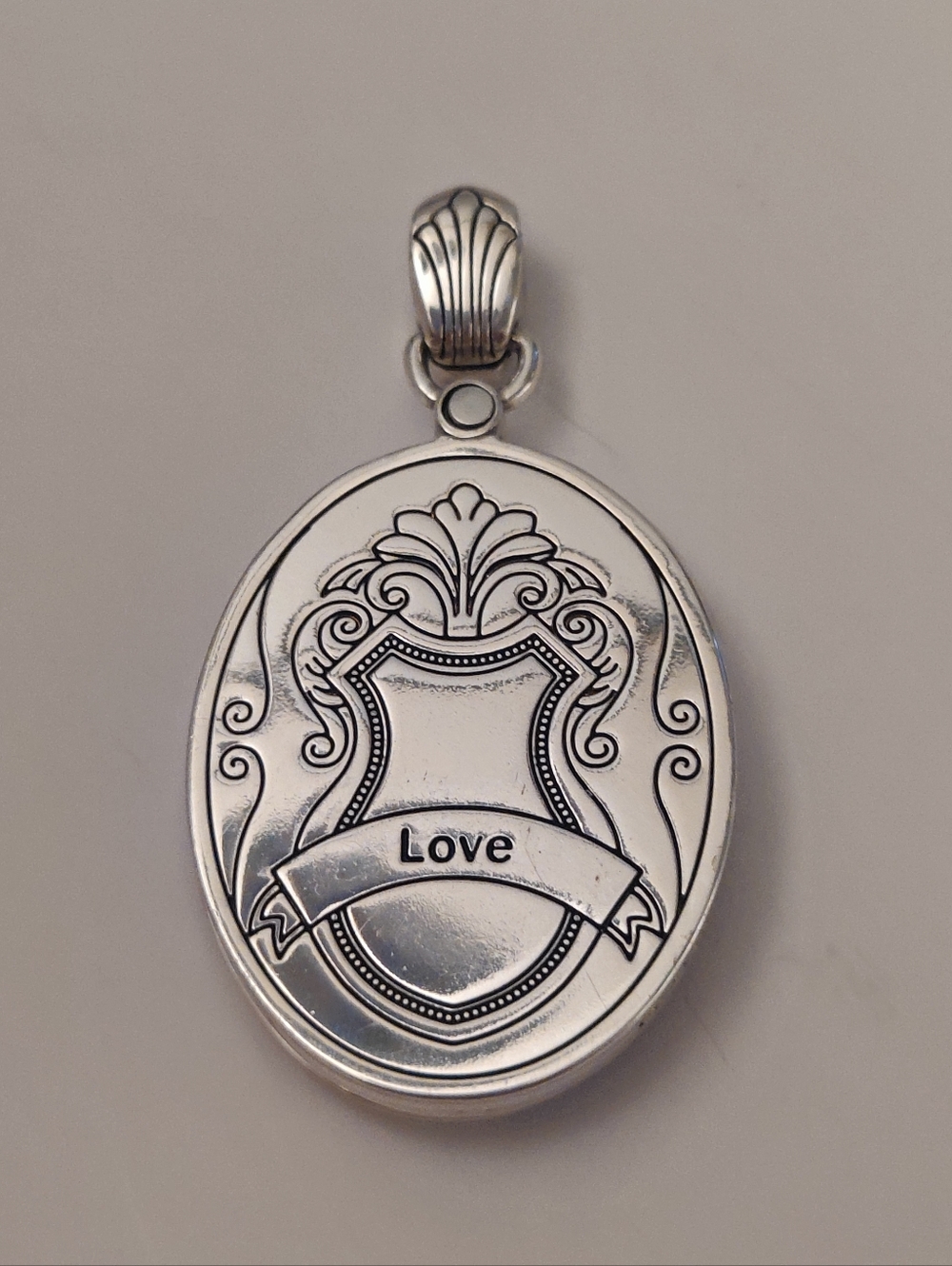 Brighton Love Locket Pendant Vintage Devotion Swarovski Crystal Silver Gold Tone - Picture 7 of 11